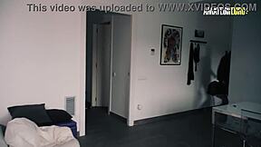 Brunette sucks cock during phone talk