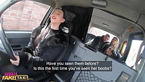 Female Fake Taxi Driver And Her Girlfriend Treat Birthday Guy To A Hardcore Threesome