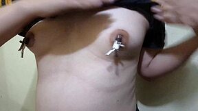 cute transsexual girl lactating tits after nipple punishment