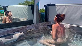 sexy italian milf artemisia love does hot solo naked in jacuzzi