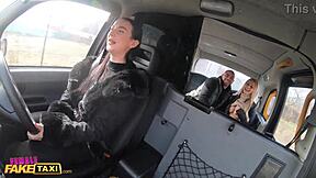 Female Fake Taxi Driver And Her Girlfriend Treat Birthday Guy To A Hardcore Threesome