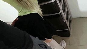 cute big ass receptionist eager for first time anal with milf
