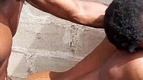 Fuck Her Hard In An Uncompleted Building With Muscular Bodybuilder