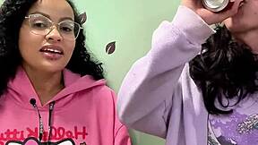 burping contest drinking soda lesbian gassy couple