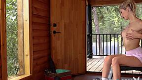 Petite Canadian Blonde Sky Pierce Does Softcore Striptease For Playboy