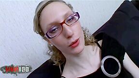 Will you give Starla cum on her candy glasses one on one