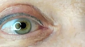milf extremely close up cumshot on eye orgasm