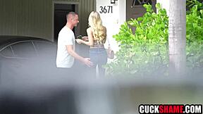 Cuck hubby caught wife cheating on him