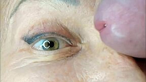 milf extremely close up cumshot on eye orgasm