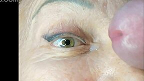 milf extremely close up cumshot on eye orgasm