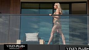Vixenplus Rich Blonde Emma Gets Dped In Threesome