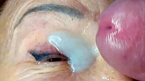 milf extremely close up cumshot on eye orgasm
