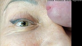 milf extremely close up cumshot on eye orgasm