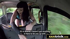 Broke college student rides this old mans cock for a free cab fare