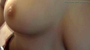 Girlfriend teasingly rubs dick against her face