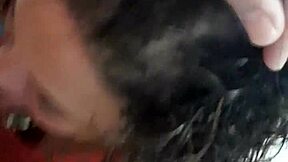 Deepthroating a big cock