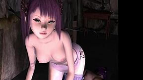 Watch that female demon squeeze out the warrior with her monster legs!