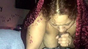 i give sloppy blowjob to redhead's cock