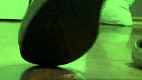 I feel the giantess Clayman stomp on me with her huge tall feet