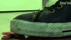 I feel the giantess Clayman stomp on me with her huge tall feet