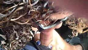 drive thru covid testing line blowjob action