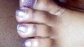 toes teasing a hard cock