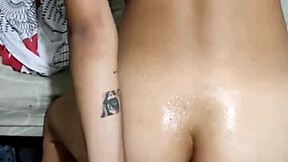 my girlfriend finally gives me her rear after requesting it for a long time, she defecates