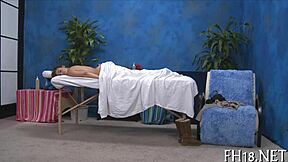 Massage Room Seduction with Sensual Touch and Teasing