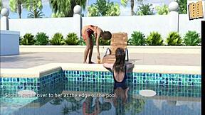 Wife and stepmother play a game