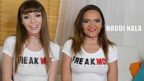 Alex Blake And Naudi Nala Interview Before DOUBLE BLOWJOB Scene