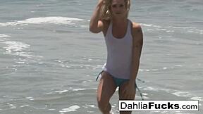 Dahlia Sky's Solo Masturbation Compilation: Blonde Teen Touches Her Ass and Pussy Sensually