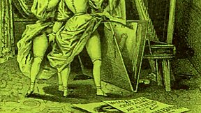 Vintage Illustration Showcasing Retro Cartoon Art in Detailed Antique Style