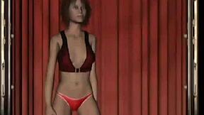 Anime Girl with Big Tits Takes Monster Cock in Virtual Blowjob