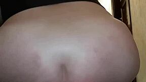 Blonde slut bursts ass while friend watches TV