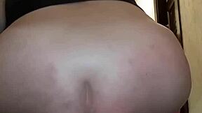 Blonde slut bursts ass while friend watches TV