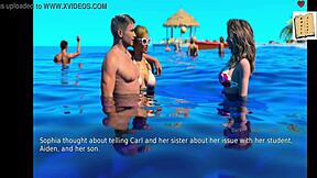 Wife and stepmother engage in intense teen cartoon action