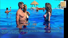 Wife and stepmother engage in intense teen cartoon action