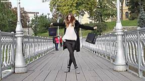 malvina strips in the shop, clothes ripped off