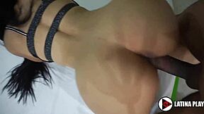 Hot girl getting fucked with a big cock in front of the mirror, wow