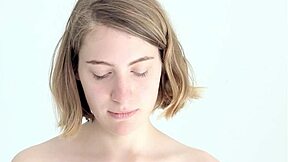 young babe blows her first balloon