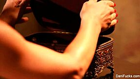 Dani Daniels indulges in ultra glam fetish fun with lesbian partners.