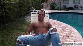 Intense homosexual threesome with horny gay porno