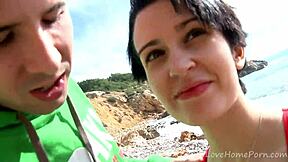 Skinny brunette takes anal!