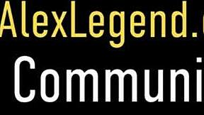 Hot Amarna Miller and petite Nickey Huntsman in glasses ride and blow hairy pussy on Alex Legend in a nerdy threesome.