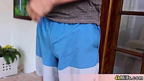 angelica hired a trainer but this workout turned into raw pounding. sweaty lesson gone wild.