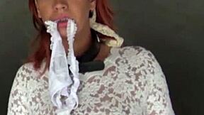 A hot redhead milf participates in an outdoor casting interview.