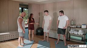 nicole gets banged airtight at wild bachelor gangbang