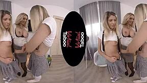 Hey, virtual taboo discipline with blonde big tits shaved pussy