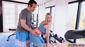 angelica hired a trainer but this workout turned into raw pounding. sweaty lesson gone wild.