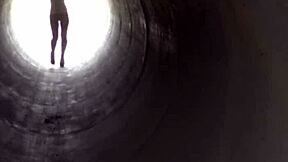 A hot redhead milf participates in an outdoor casting interview.